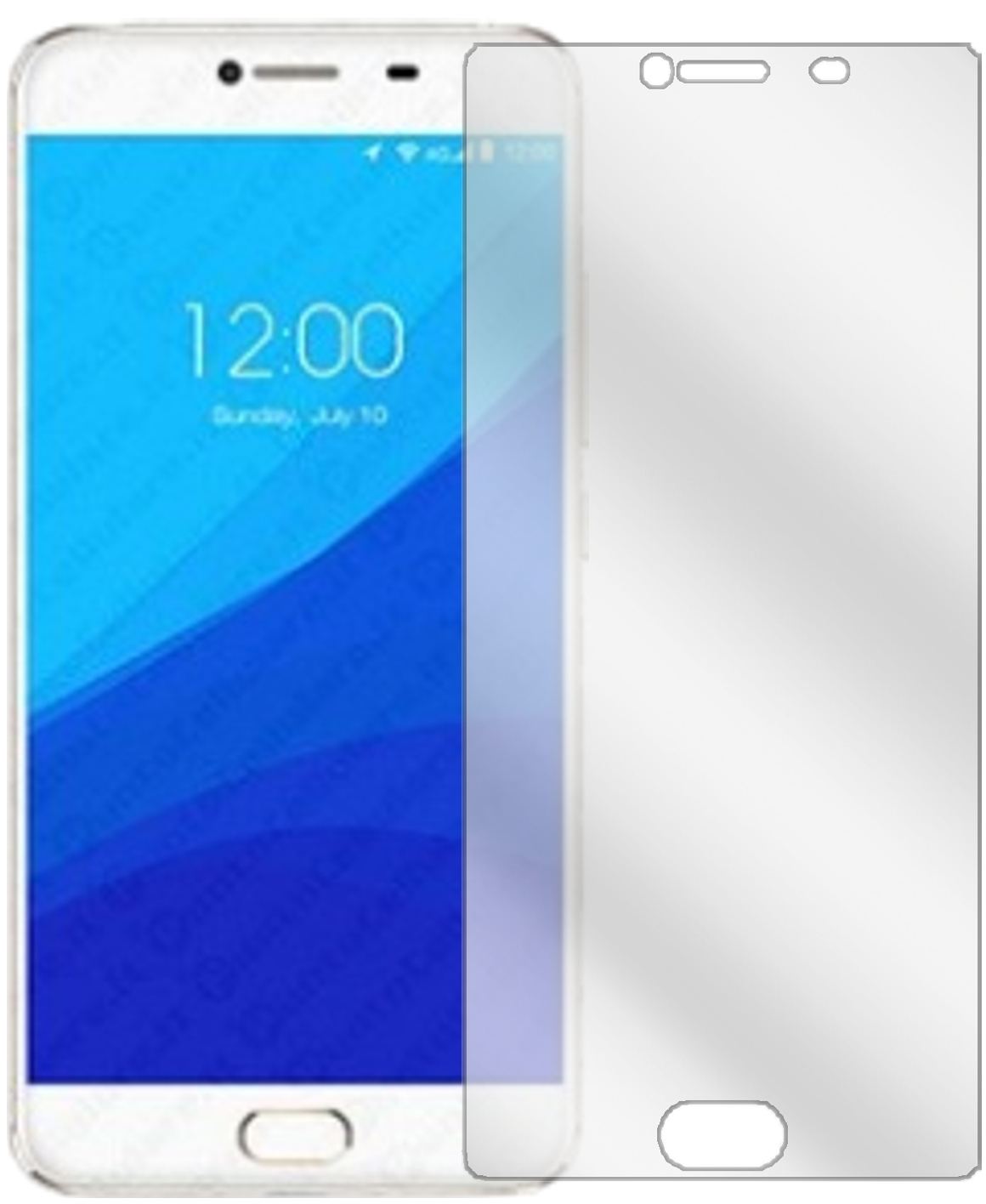 UmidigiZ Pro mit aufgebrachter dipos Displayschutzfolie, glasklare Darstellung ohne Einschränkungen