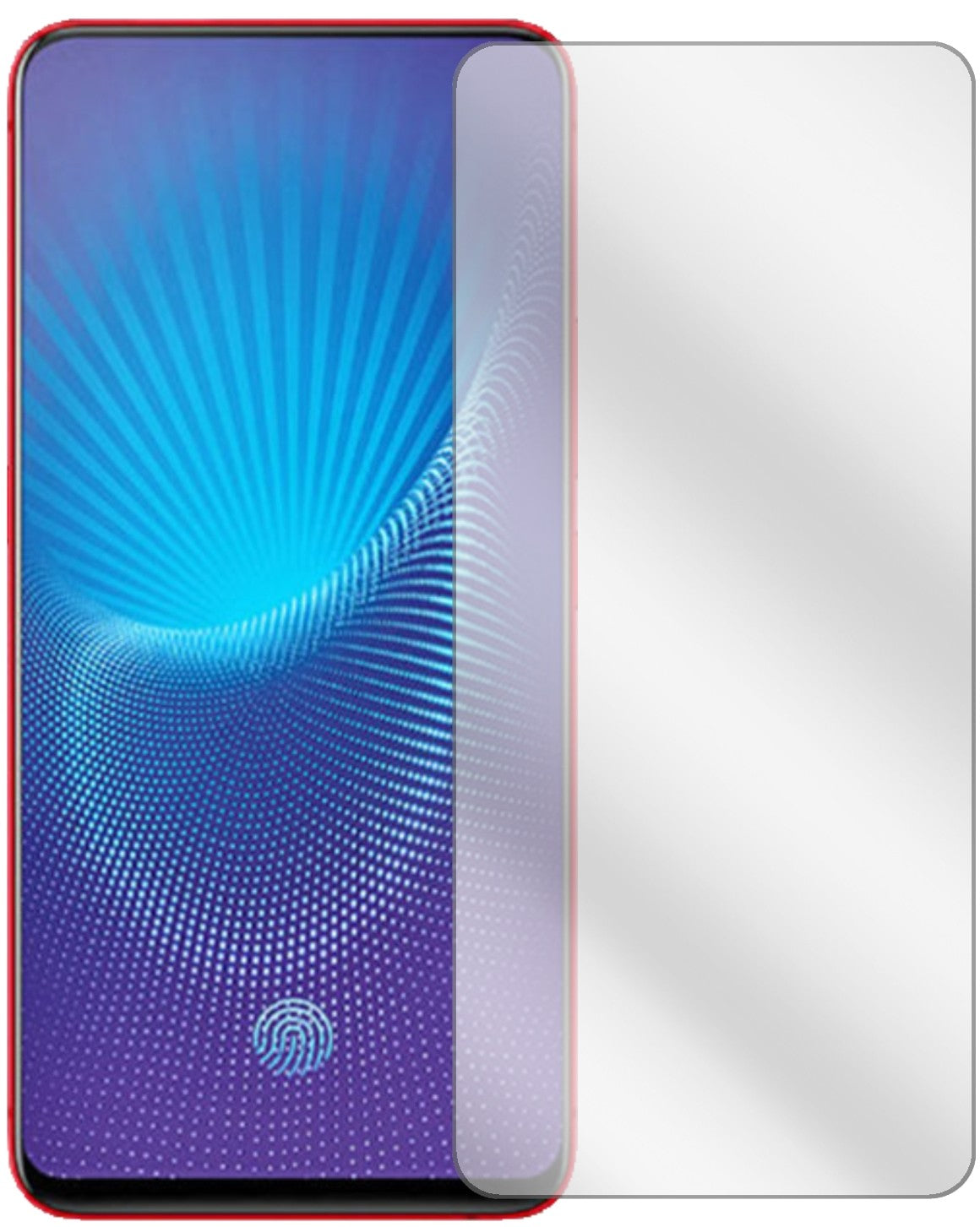 VivoNex mit aufgebrachter dipos Displayschutzfolie, glasklare Darstellung ohne Einschränkungen
