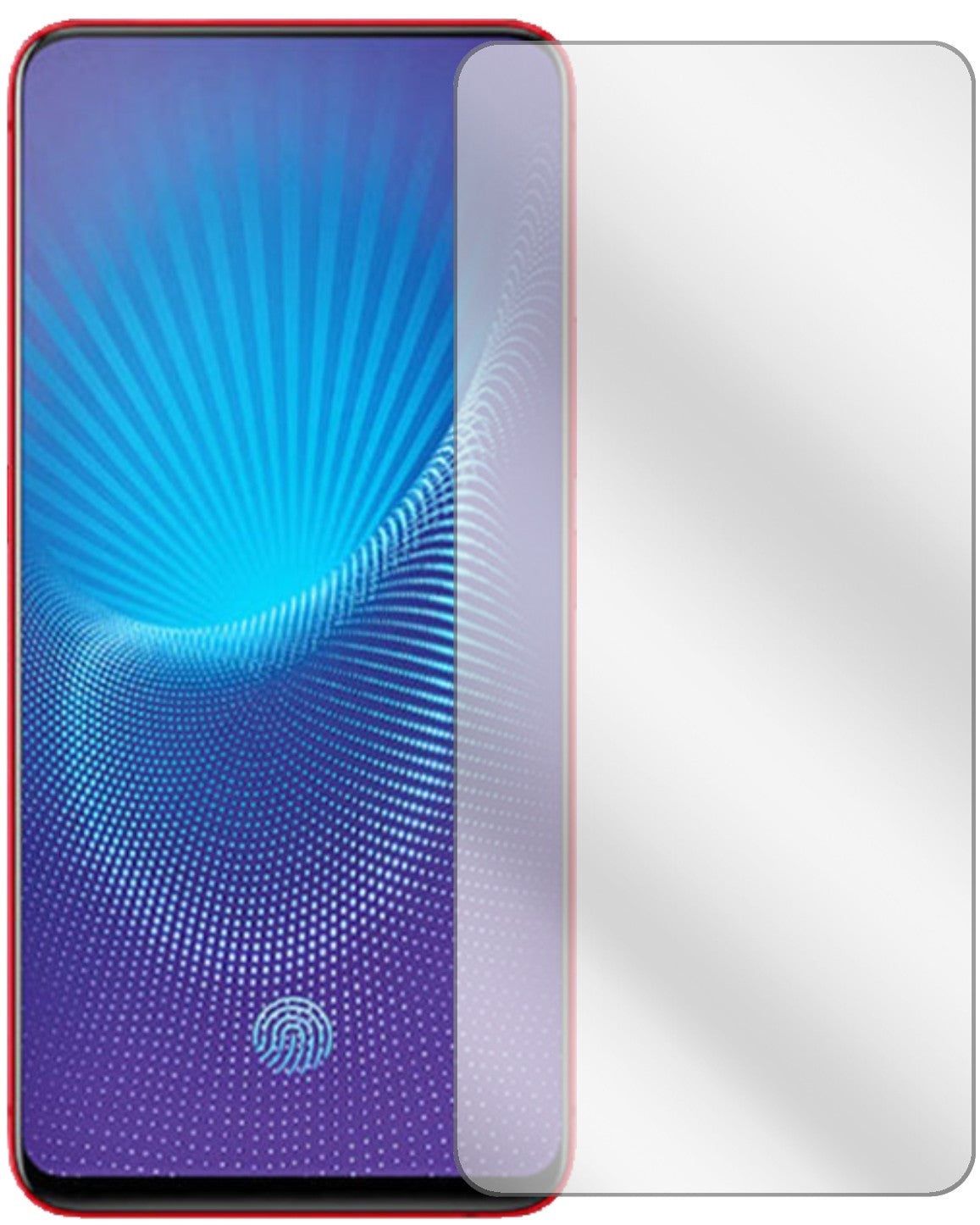 VivoNEX S mit aufgebrachter dipos Displayschutzfolie, glasklare Darstellung ohne Einschränkungen