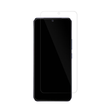 VivoV21 5G mit aufgebrachter dipos Displayschutzfolie, glasklare Darstellung ohne Einschränkungen