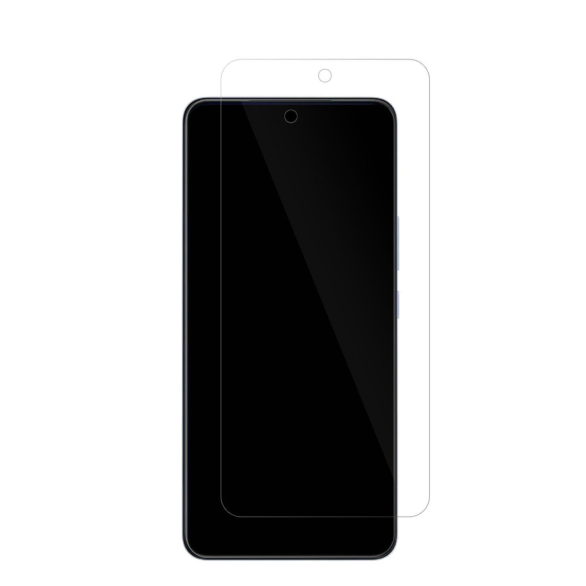 VivoV60 Lite 4G mit aufgebrachter dipos Displayschutzfolie, glasklare Darstellung ohne Einschränkungen
