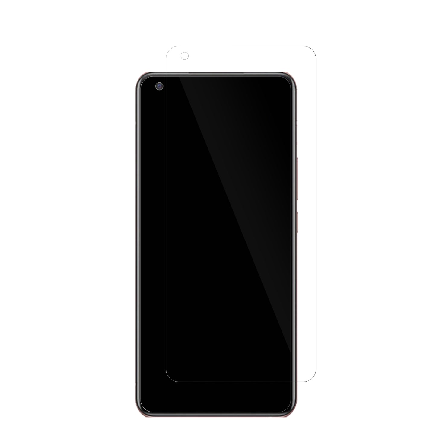 VivoX50 5G mit aufgebrachter dipos Displayschutzfolie, glasklare Darstellung ohne Einschränkungen