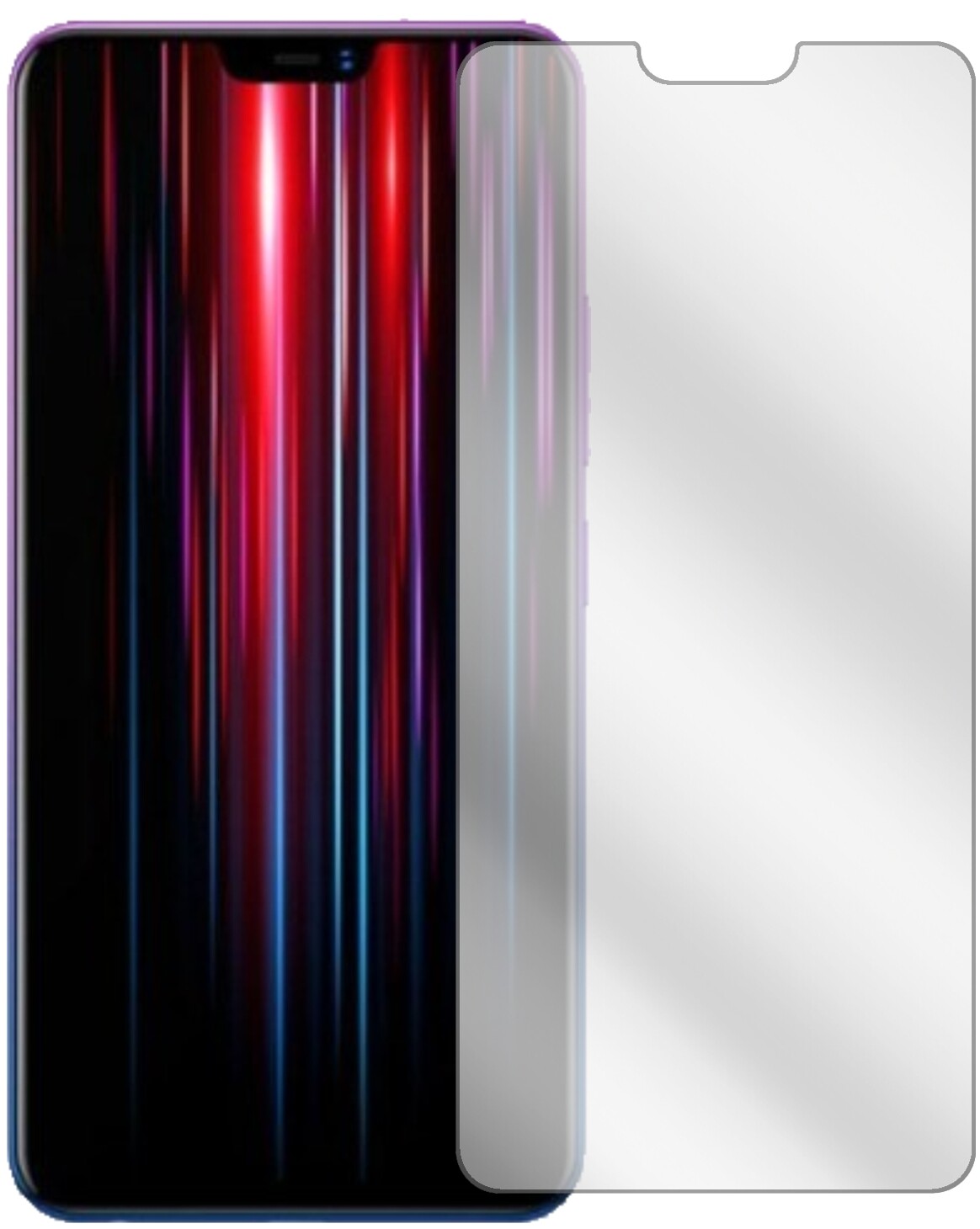 VivoZ1 Lite mit aufgebrachter dipos Displayschutzfolie, glasklare Darstellung ohne Einschränkungen