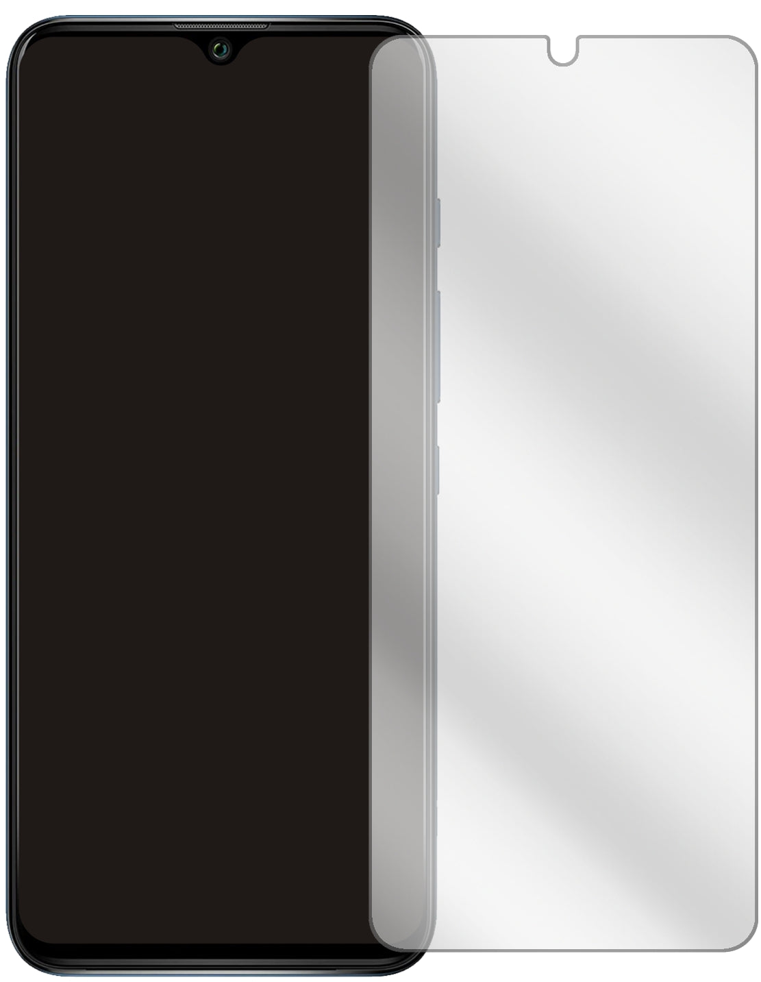 WikoPower U30 mit aufgebrachter dipos Displayschutzfolie, glasklare Darstellung ohne Einschränkungen