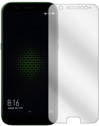 XiaomiBlack Shark mit aufgebrachter dipos Displayschutzfolie, glasklare Darstellung ohne Einschränkungen