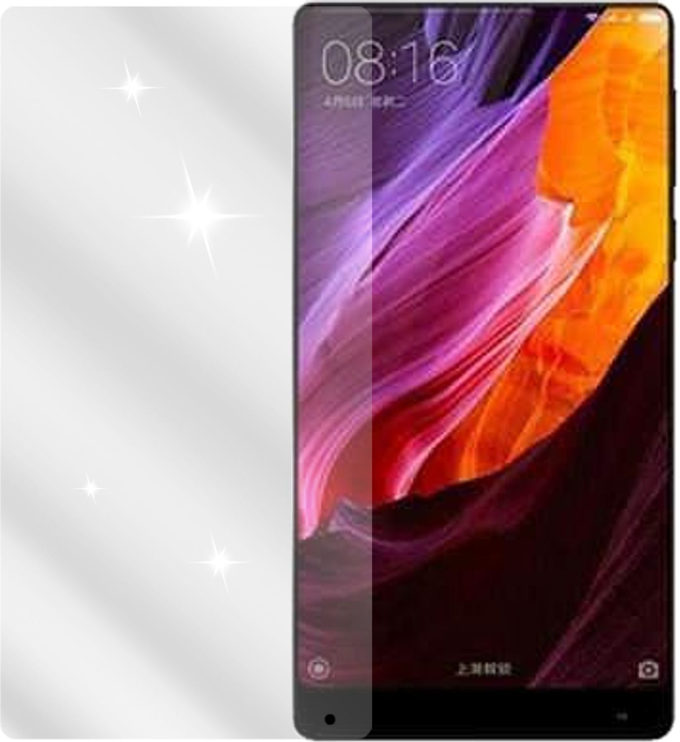 XiaomiMi Mix Nano mit aufgebrachter dipos Displayschutzfolie, glasklare Darstellung ohne Einschränkungen
