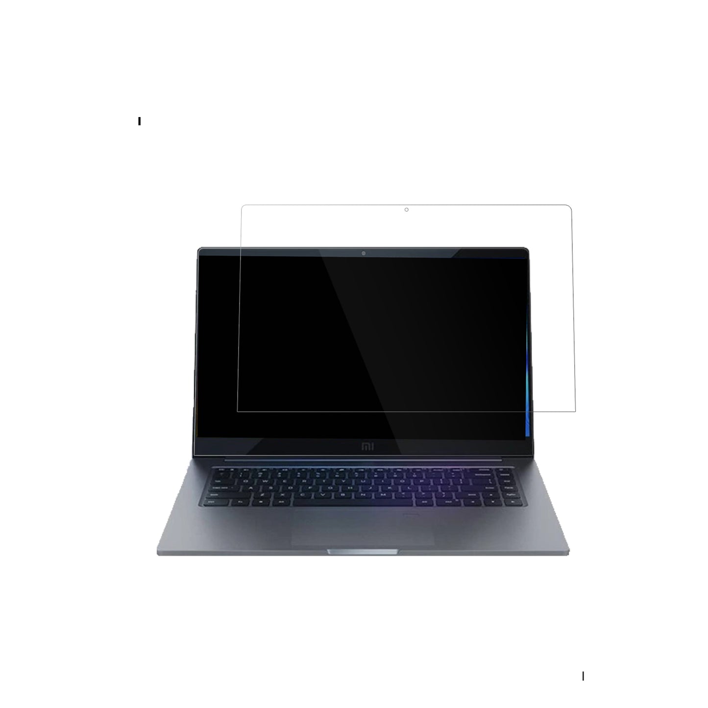 XiaomiMi Notebook 15.6 Zoll mit aufgebrachter dipos Displayschutzfolie, glasklare Darstellung ohne Einschränkungen