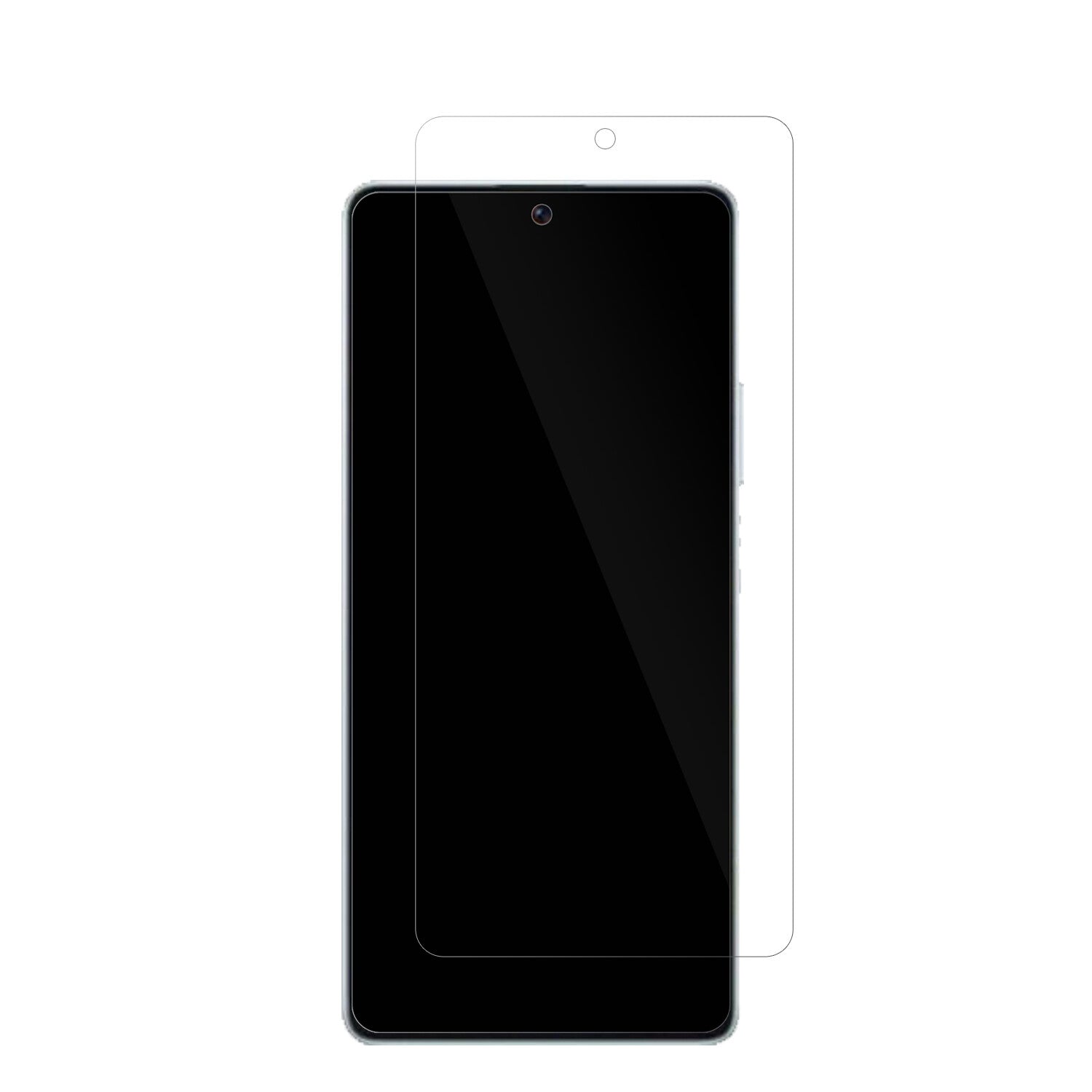XiaomiPoco F5 mit aufgebrachter dipos Displayschutzfolie, glasklare Darstellung ohne Einschränkungen