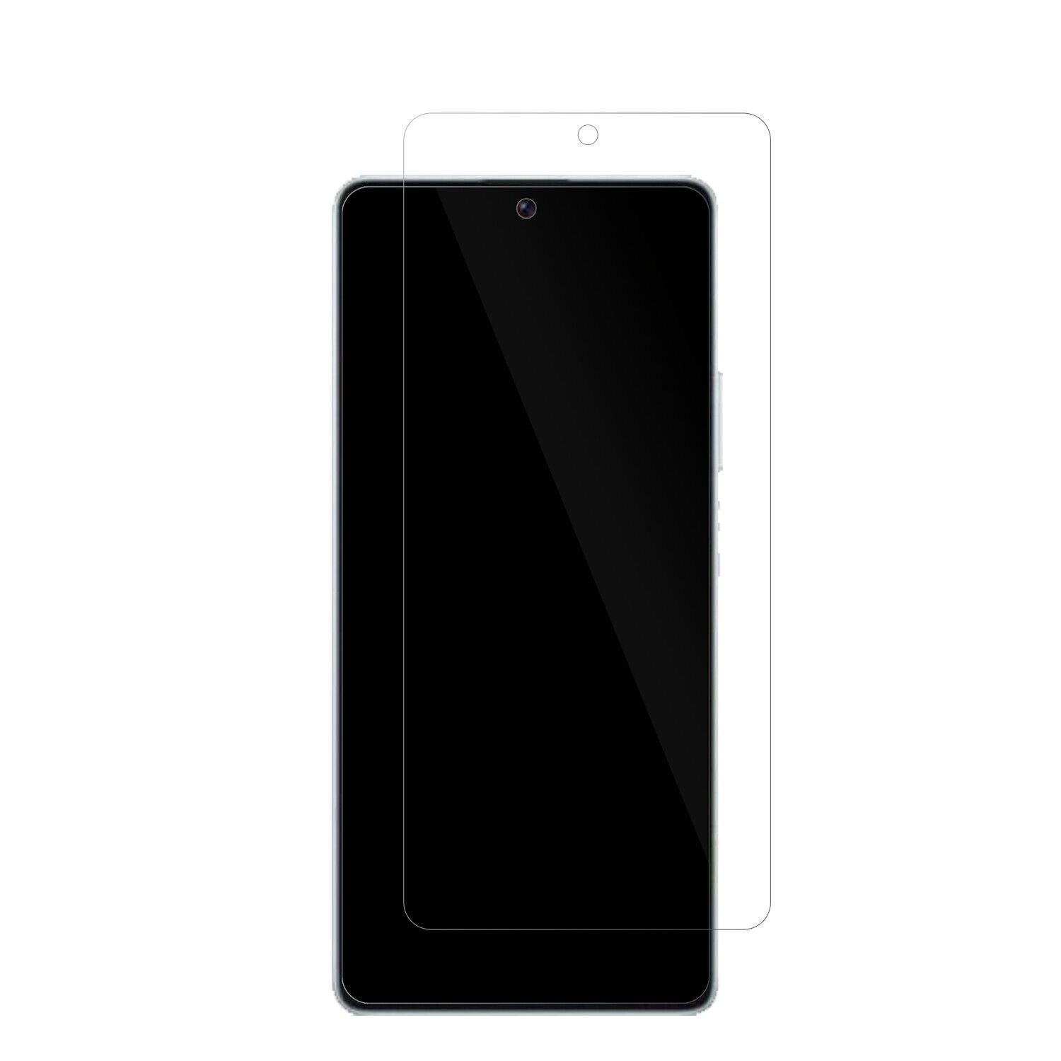 XiaomiPoco F5 mit aufgebrachter dipos Displayschutzfolie, glasklare Darstellung ohne Einschränkungen