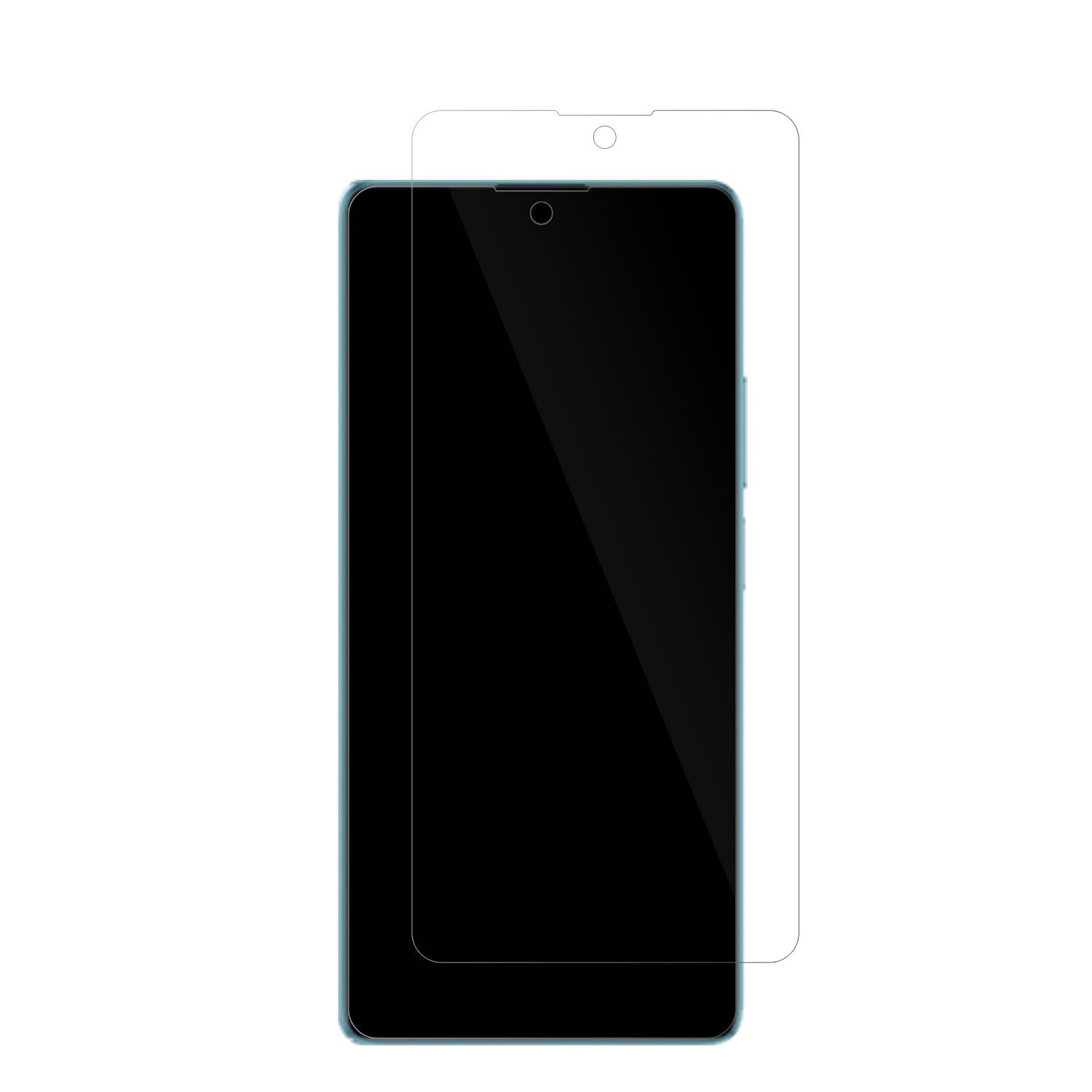 XiaomiRedmi 13 5G mit aufgebrachter dipos Displayschutzfolie, glasklare Darstellung ohne Einschränkungen