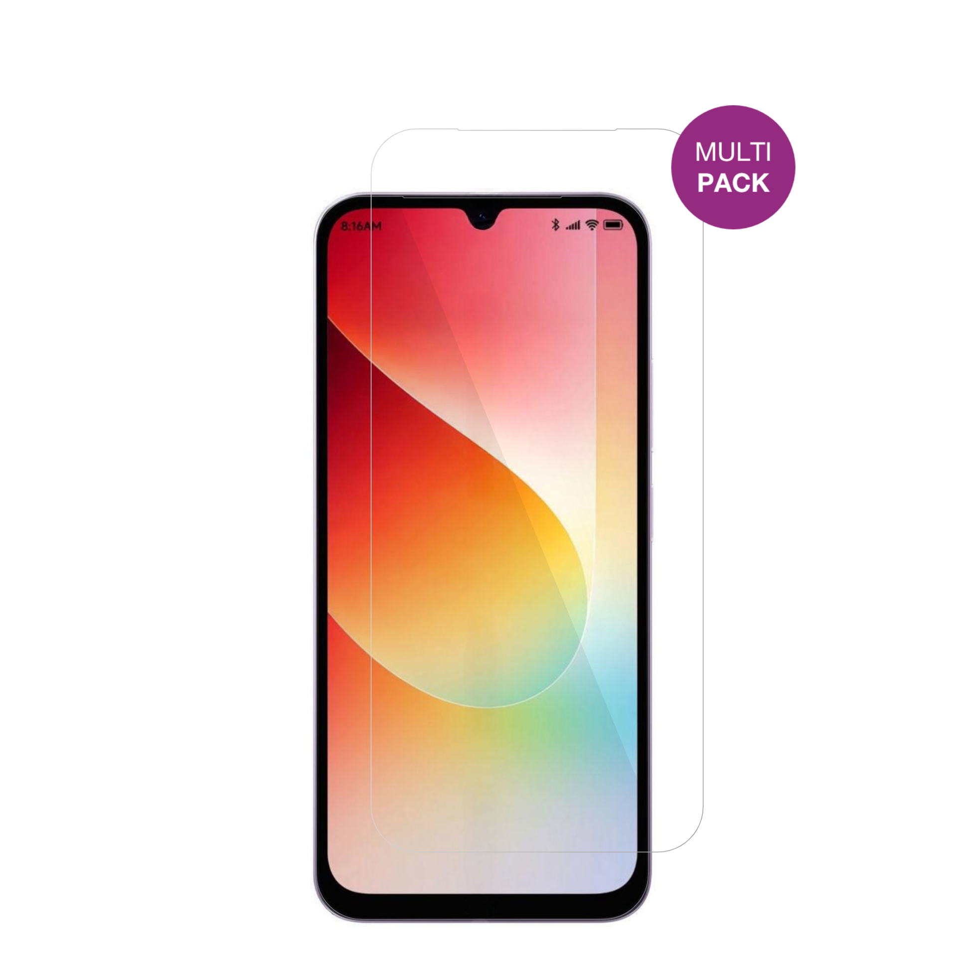 XiaomiRedmi 15A 5G mit aufgebrachter dipos Displayschutzfolie, glasklare Darstellung ohne Einschränkungen