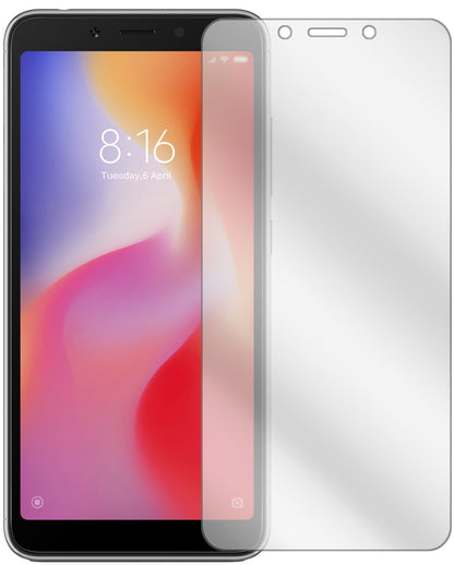 XiaomiRedmi 6A mit aufgebrachter dipos Displayschutzfolie, glasklare Darstellung ohne Einschränkungen