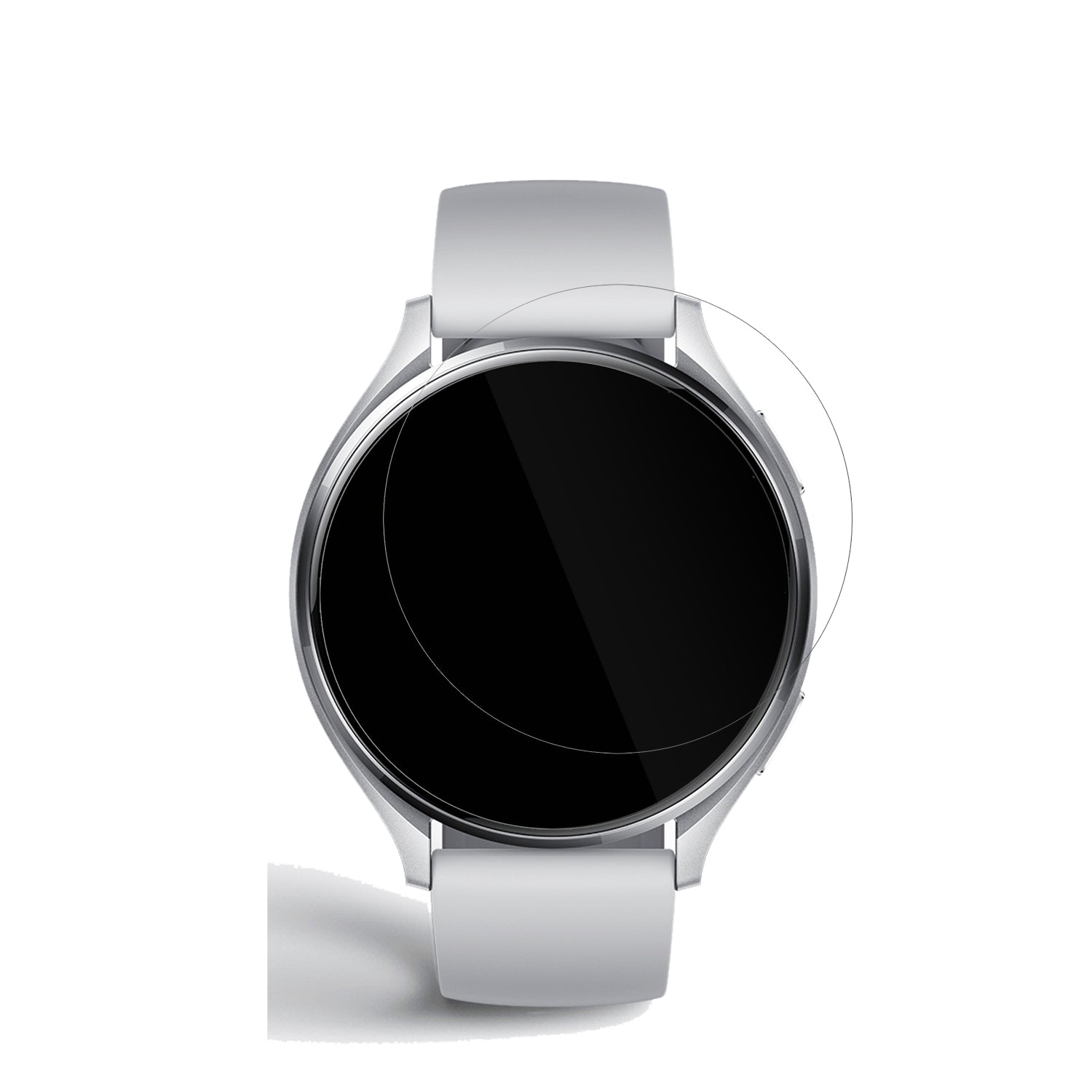 XiaomiWatch 2 mit aufgebrachter dipos Displayschutzfolie, glasklare Darstellung ohne Einschränkungen