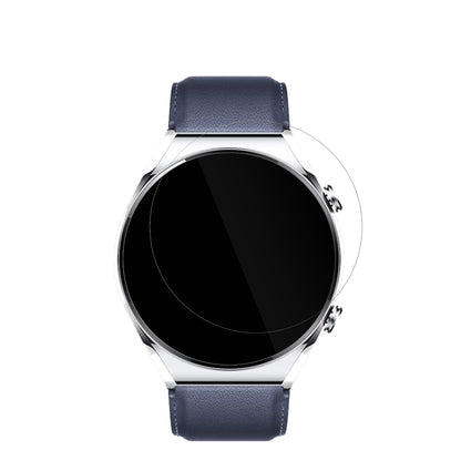 XiaomiWatch S1 mit aufgebrachter dipos Displayschutzfolie, glasklare Darstellung ohne Einschränkungen