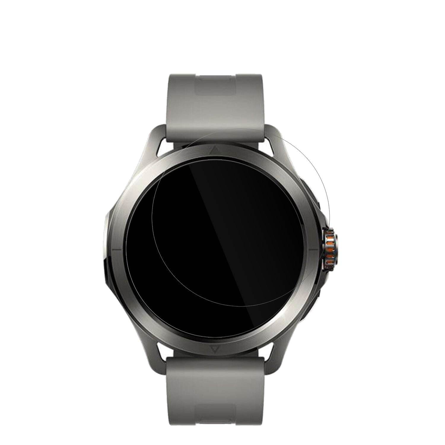 XiaomiWatch S4 mit aufgebrachter dipos Displayschutzfolie, glasklare Darstellung ohne Einschränkungen