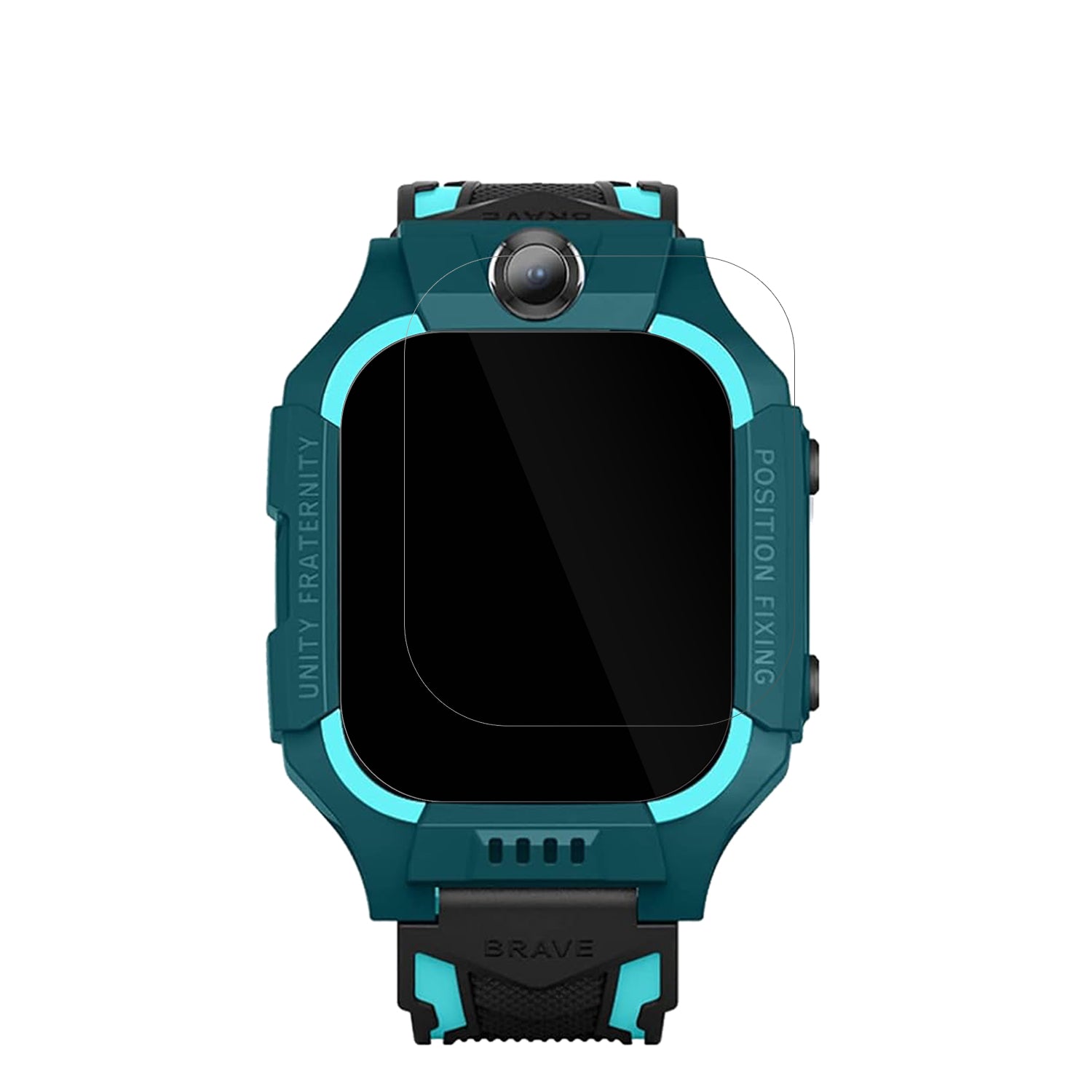 xOKids Smartwatch H100 mit aufgebrachter dipos Displayschutzfolie, glasklare Darstellung ohne Einschränkungen