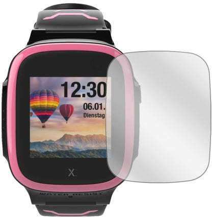 XploraX5 Play mit aufgebrachter dipos Displayschutzfolie, glasklare Darstellung ohne Einschränkungen