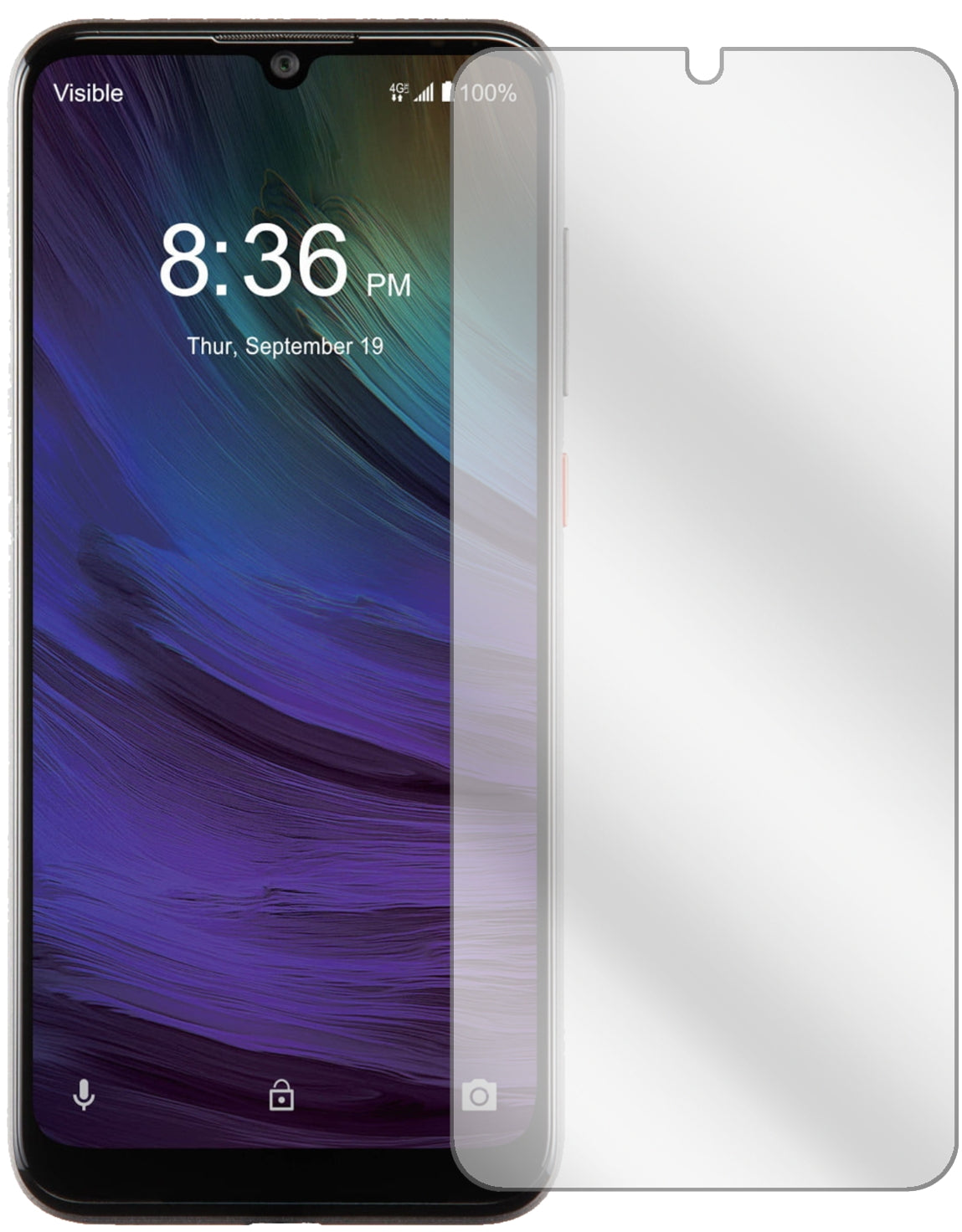 ZTEBlade A7 Prime mit aufgebrachter dipos Displayschutzfolie, glasklare Darstellung ohne Einschränkungen