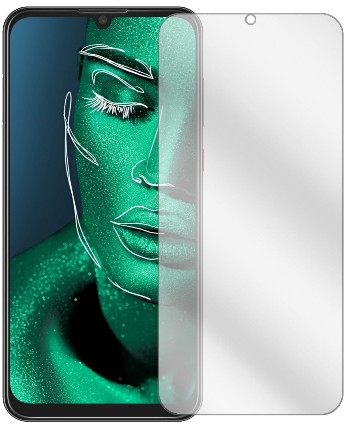 ZTEBlade V10 Vita mit aufgebrachter dipos Displayschutzfolie, glasklare Darstellung ohne Einschränkungen