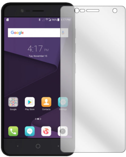 ZTEBlade V8 Mini mit aufgebrachter dipos Displayschutzfolie, glasklare Darstellung ohne Einschränkungen