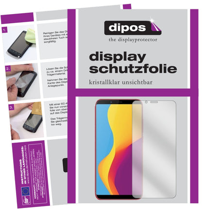 ZTENubia V18 mit aufgebrachter dipos Displayschutzfolie, glasklare Darstellung ohne Einschränkungen