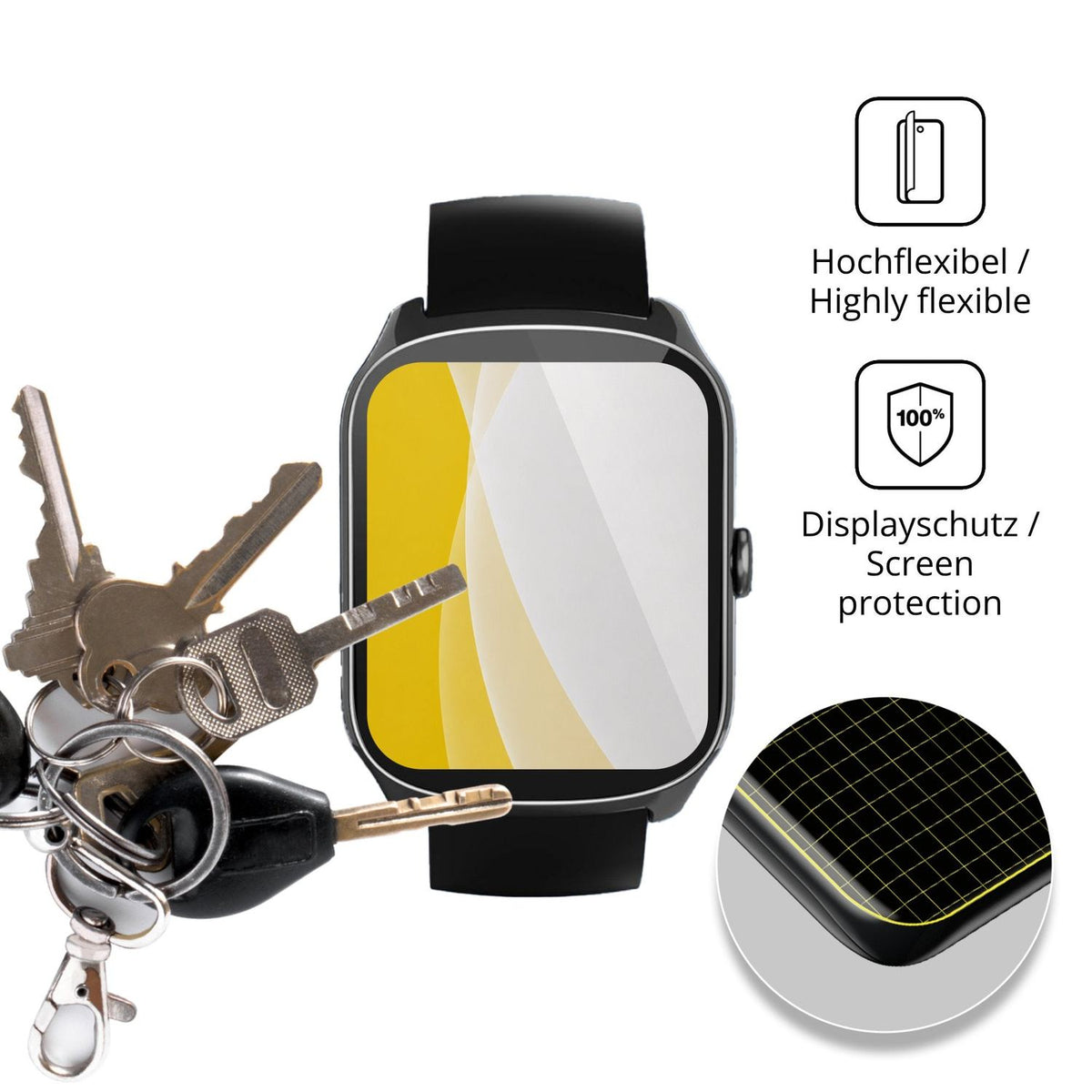dipos Displayschutz für Csasan S68, transparente Oberfläche, geringe Dicke und perfekte Passform