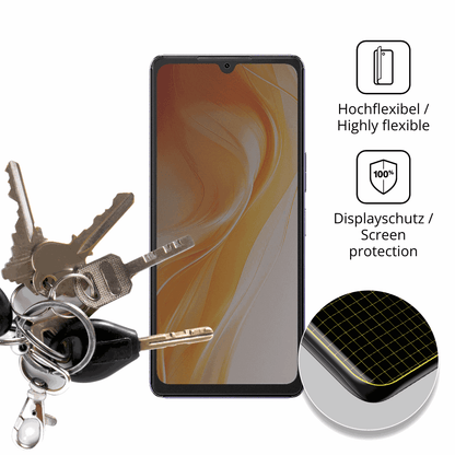 dipos Displayschutz für Cubot P90, mit Blickschutzfilter und perfekter Passform auch für die Rundungen