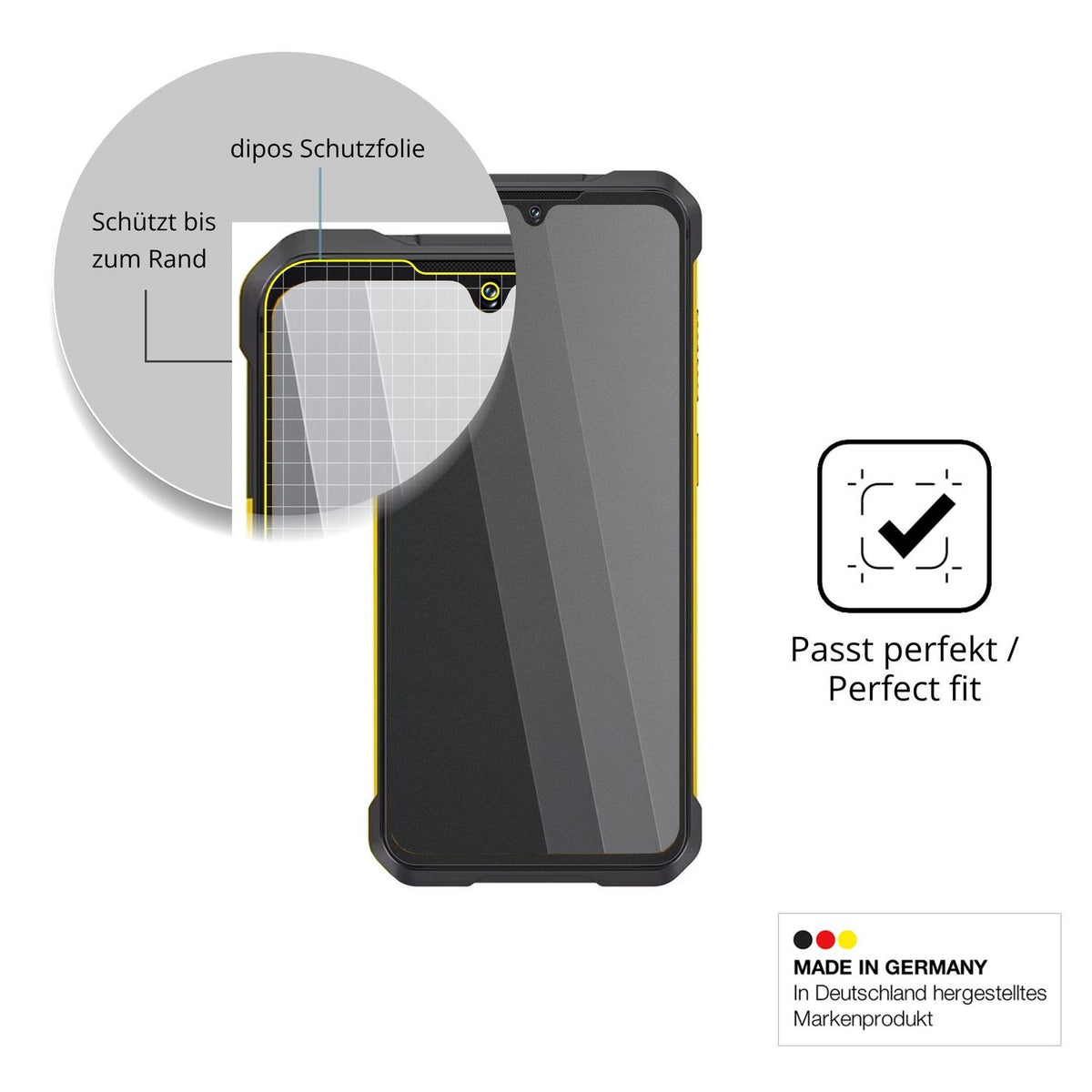 Screen Protector for Cubot KingKong ES 5 Privacy Filter 4-Way Protection dipos