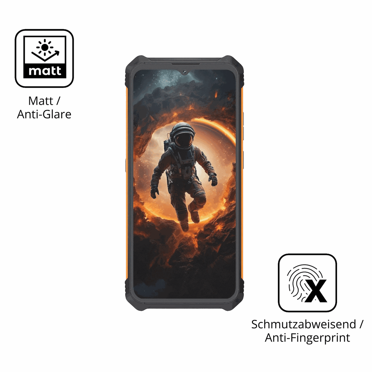 Dünne und entspiegelnde Folie passend zugeschnitten für cubotking kong mini 4
