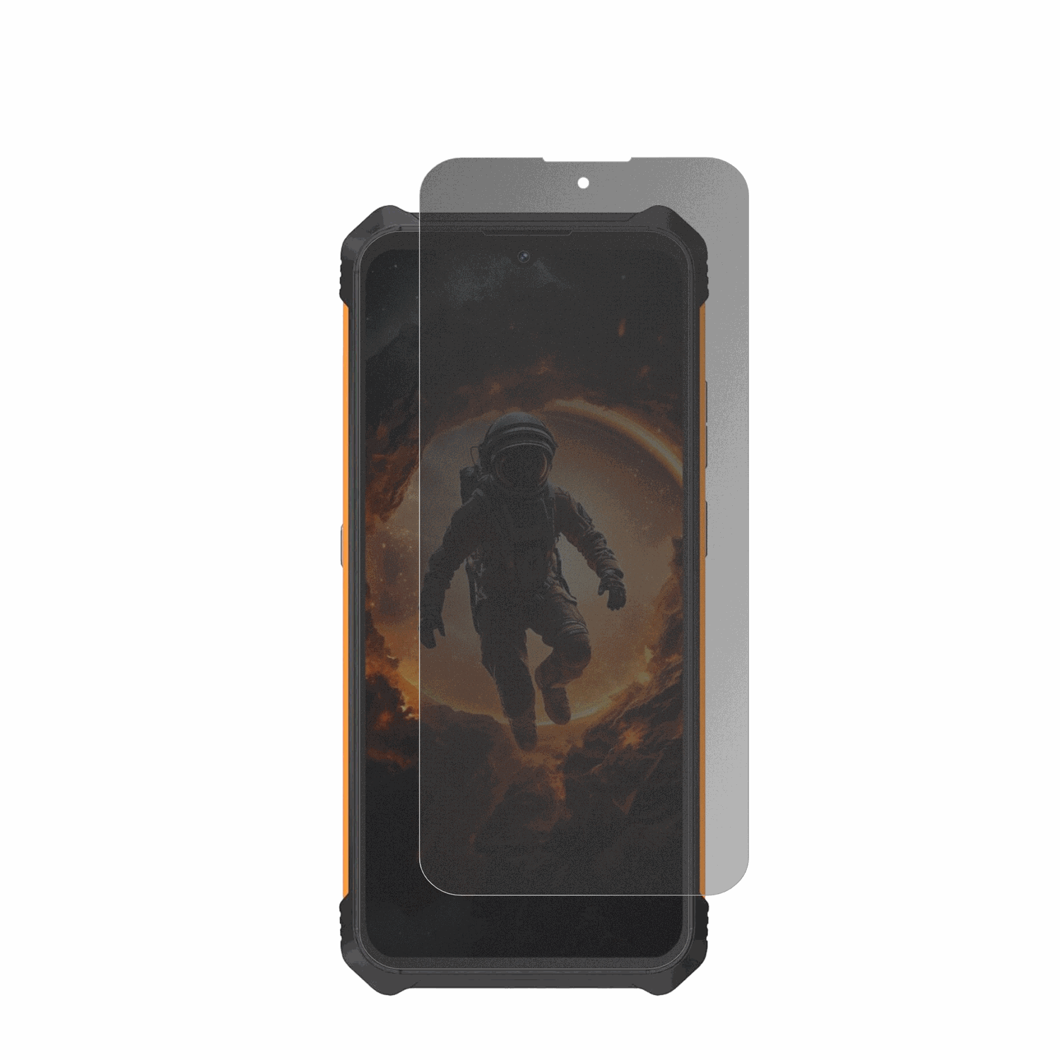 cubotking kong mini 4 mit aufgebrachtem dipos Displayschutz, der seitliche Einblicke blockiert