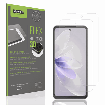 Matte Displayschutzfolie von dipos passend für Cubot Note 60, 100% Displayabdeckung und blasenfreie Montage