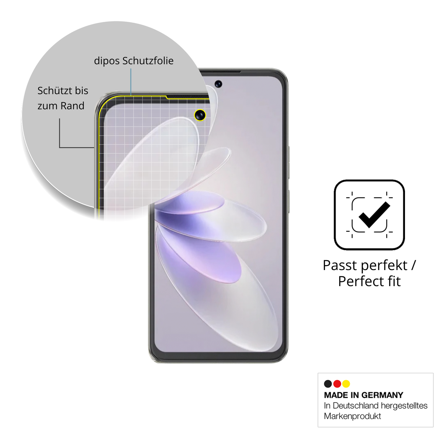 Besonders flexibler Displayschutz mit Anti-Shock-Schicht im Materialmix