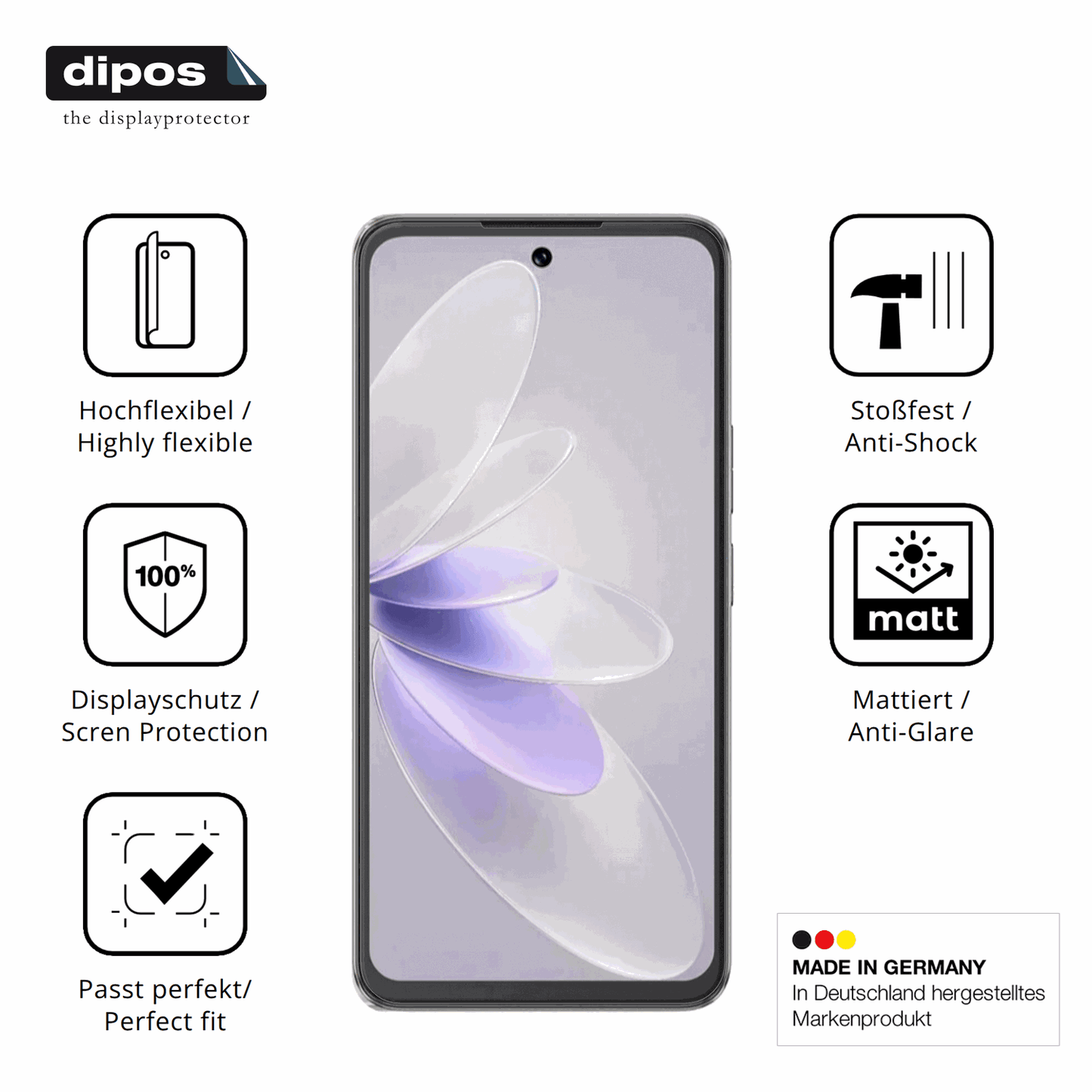 Displayschutz hergestellt in Deutschland, höchste Qualität made in Germany