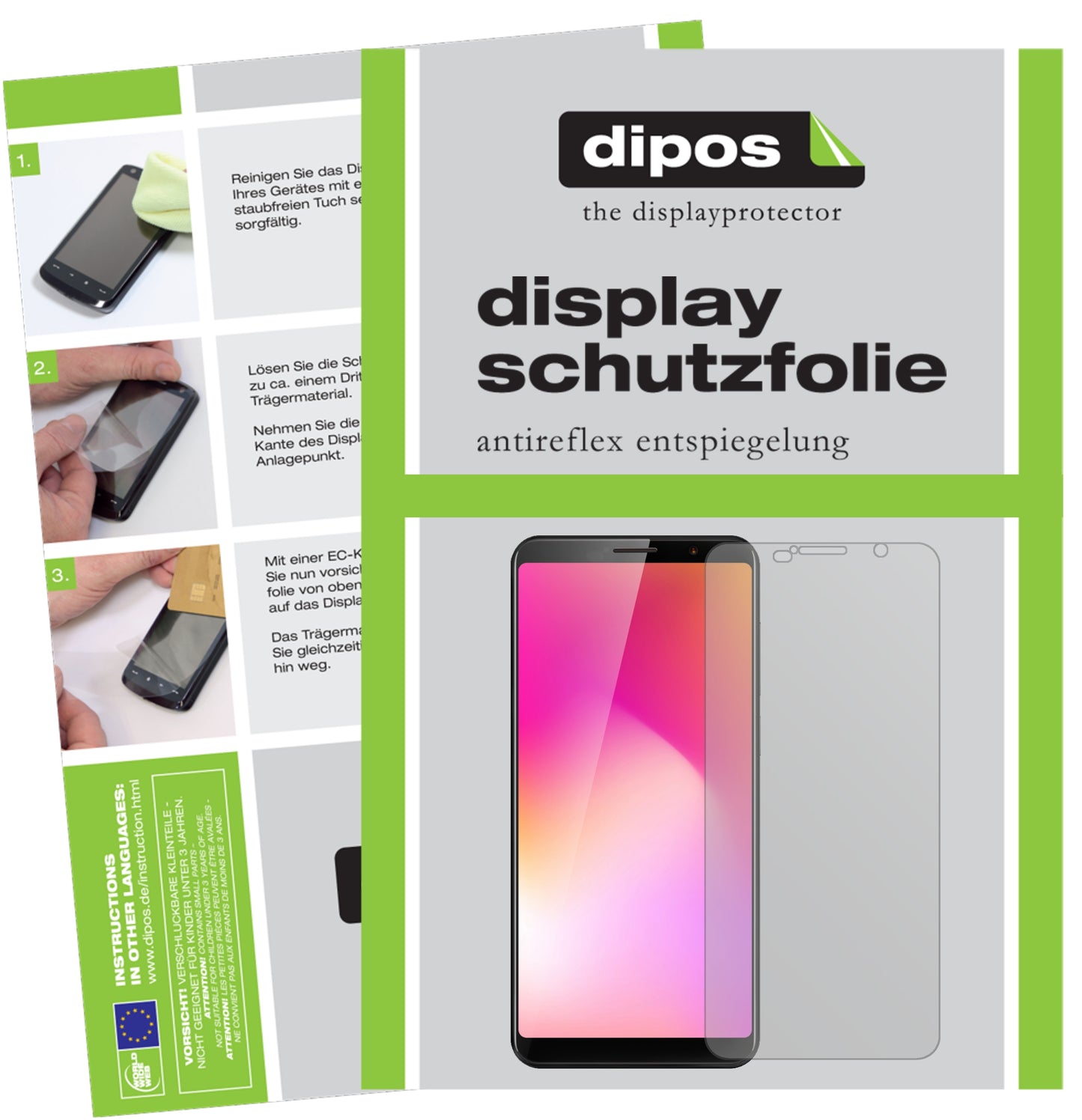 Mattes Panzerglas: Entspiegelte, dünne Folie, Fingerabdruckresistenz und Bildschirmschutz für Cubot-Power