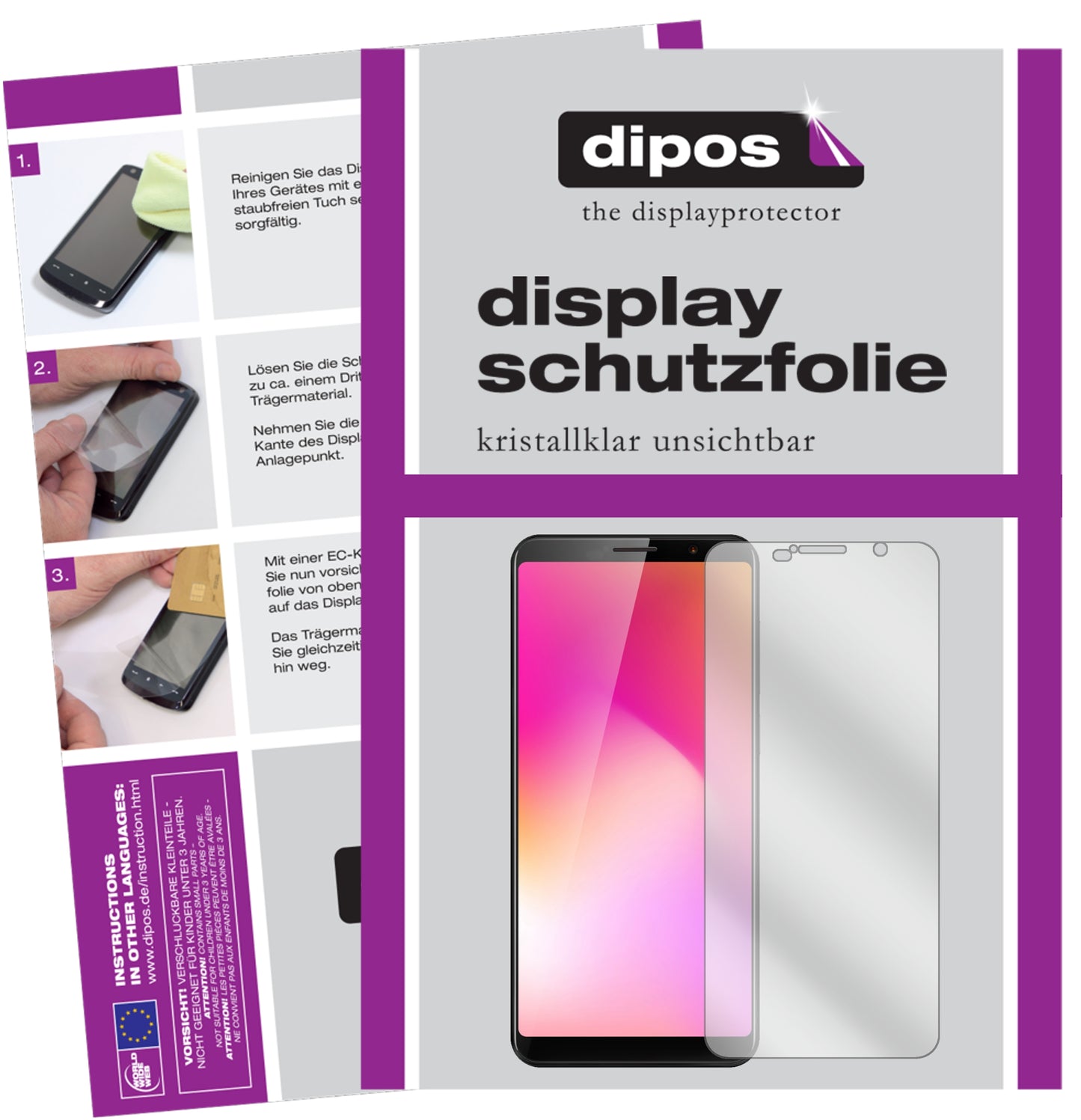 Kristallklare, dünne Schutzfolie: Kratzfest & passgenau für Cubot-Power