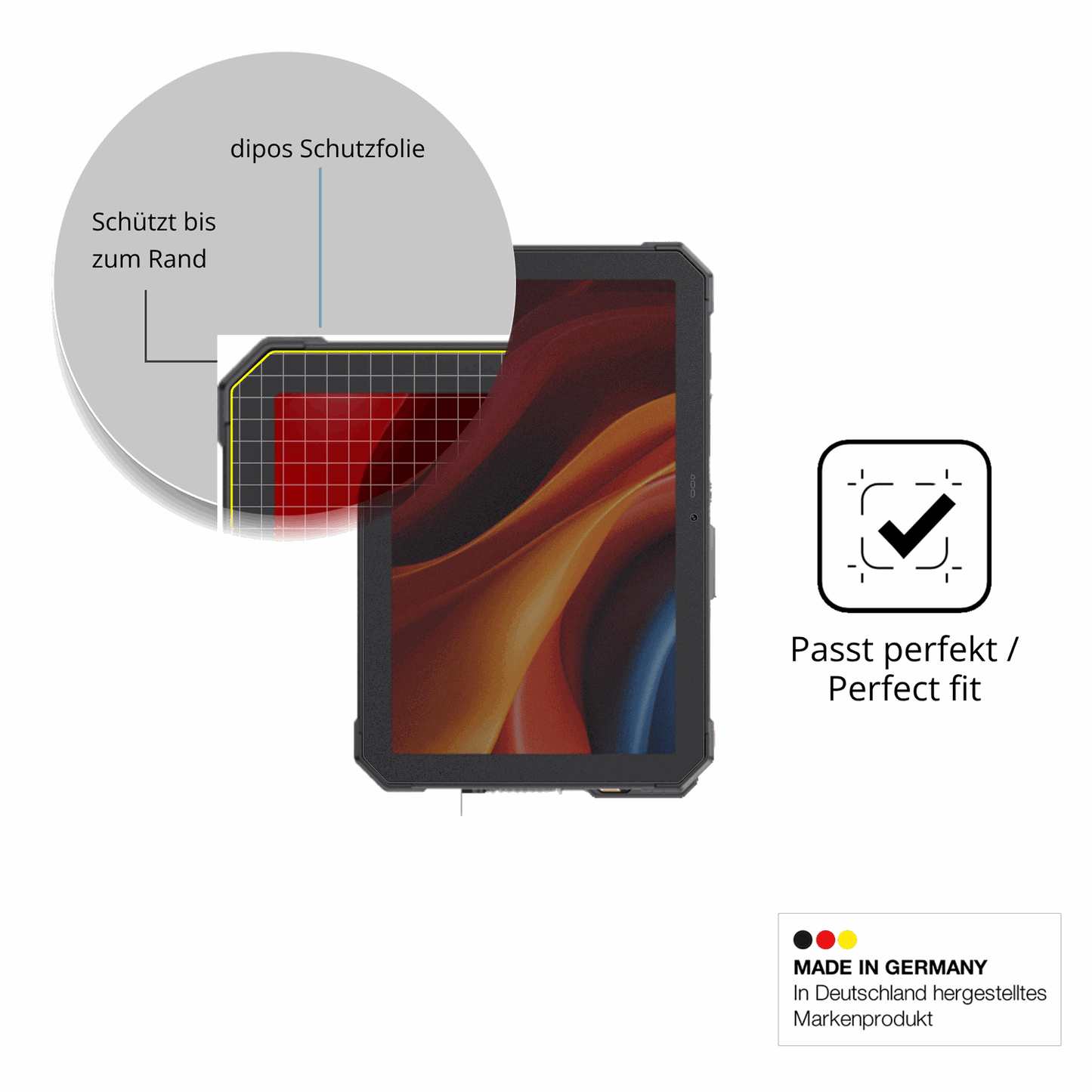 Schutz gegen Kratzer auf dem CUBOT Tab Kingkong Mini 8.68 Zoll Glas durch Schlüssel oder Ähnliches