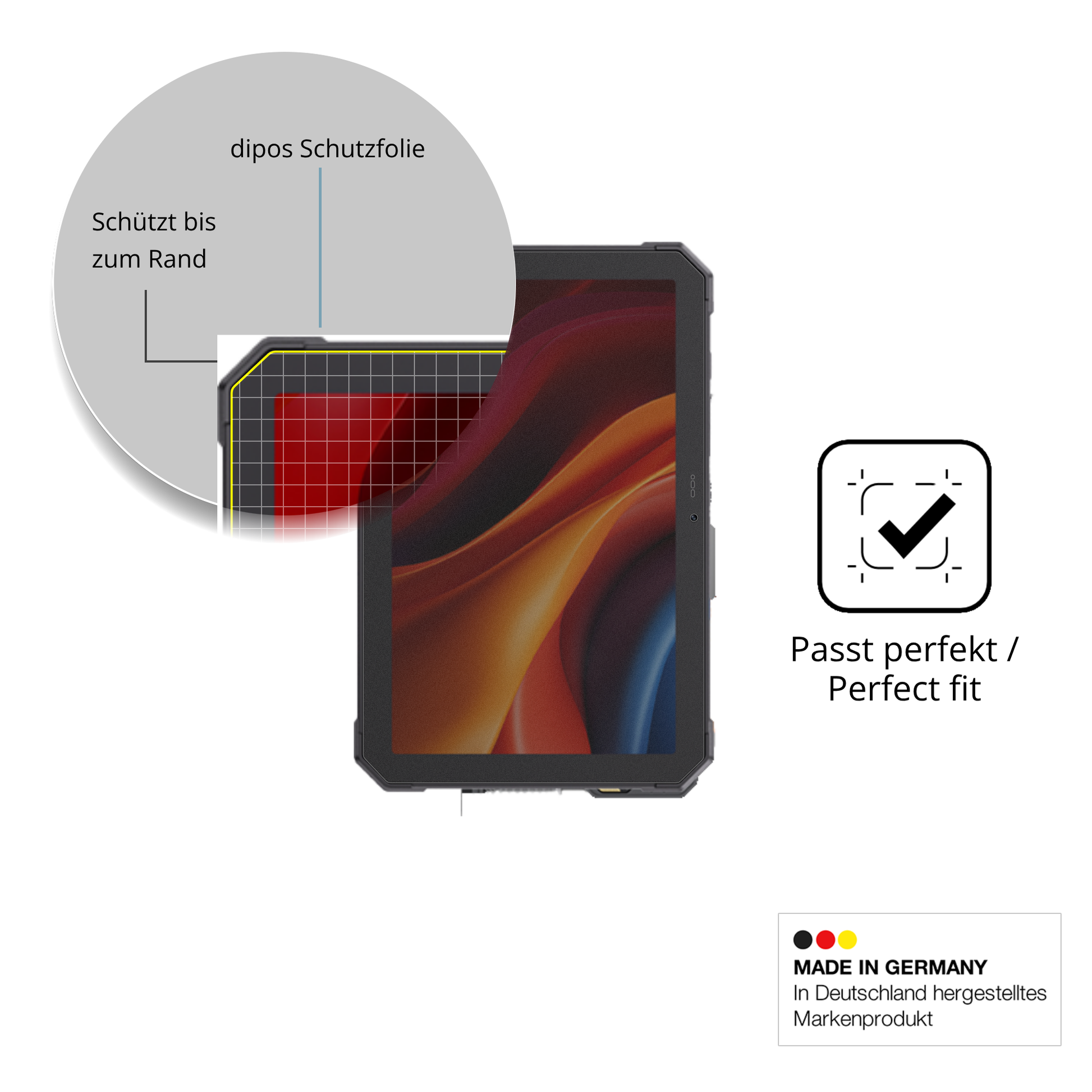 Schutz gegen Kratzer auf dem CUBOT Tab Kingkong Mini 8.68 Zoll Glas durch Schlüssel oder Ähnliches