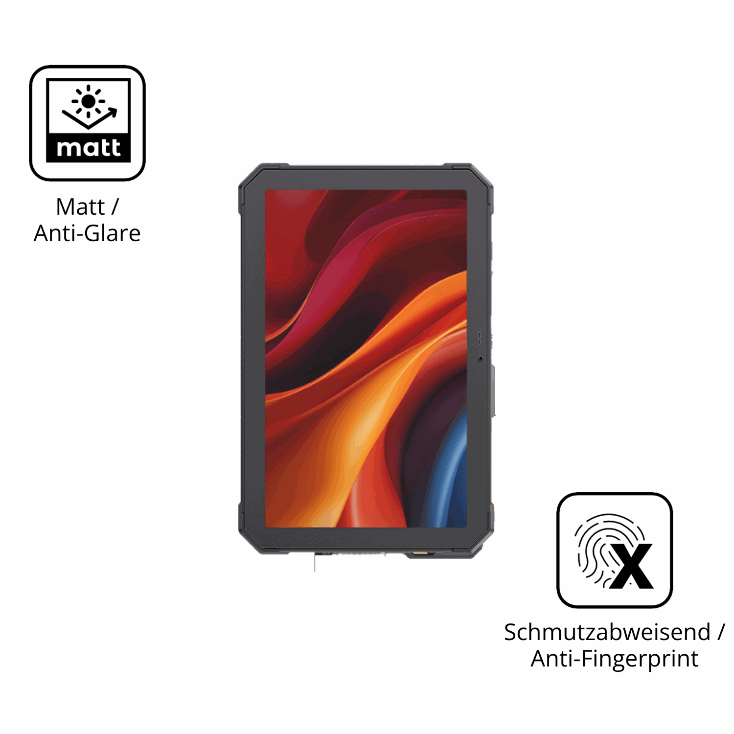 9H Hartbeschichtete, flexible Folie passend zugeschnitten für CUBOT Tab Kingkong Mini 8.68 Zoll