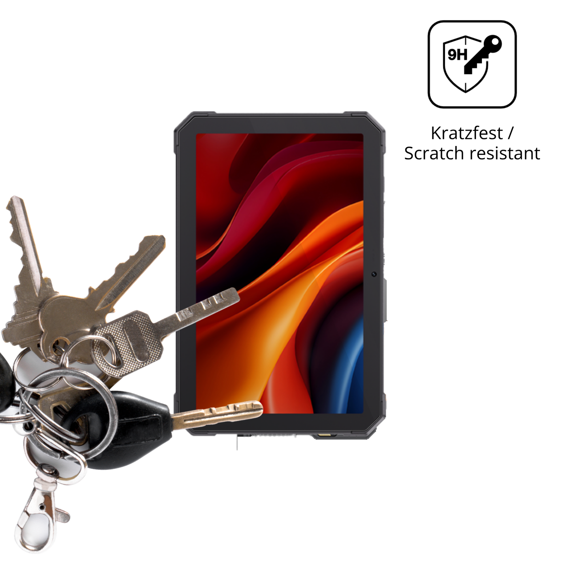 dipos Displayschutz für CUBOT Tab Kingkong Mini 8.68 Zoll, transparente Oberfläche, perfekte Passform auch für die Rundungen