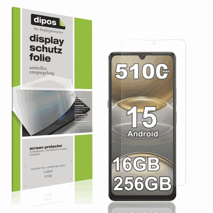 Matte Displayschutzfolie von dipos passend für cubotx100, präziser Zuschnitt und blasenfrei montiert