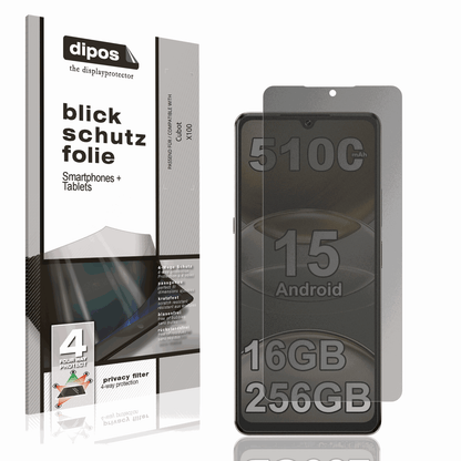 Blickschutzfolie von dipos passend für cubotx100, präziser Zuschnitt und blasenfrei montiert