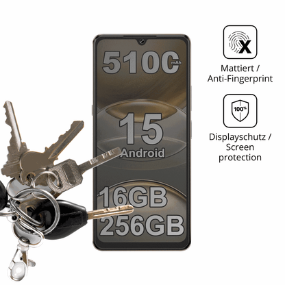 dipos Displayschutz für cubotx100, mattierte Oberfläche, Blickschutzfilter und perfekter Passform