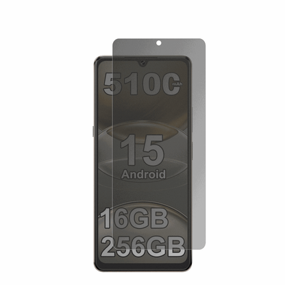 CUBOTX100 5G mit aufgebrachtem dipos Displayschutz, der seitliche Einblicke blockiert