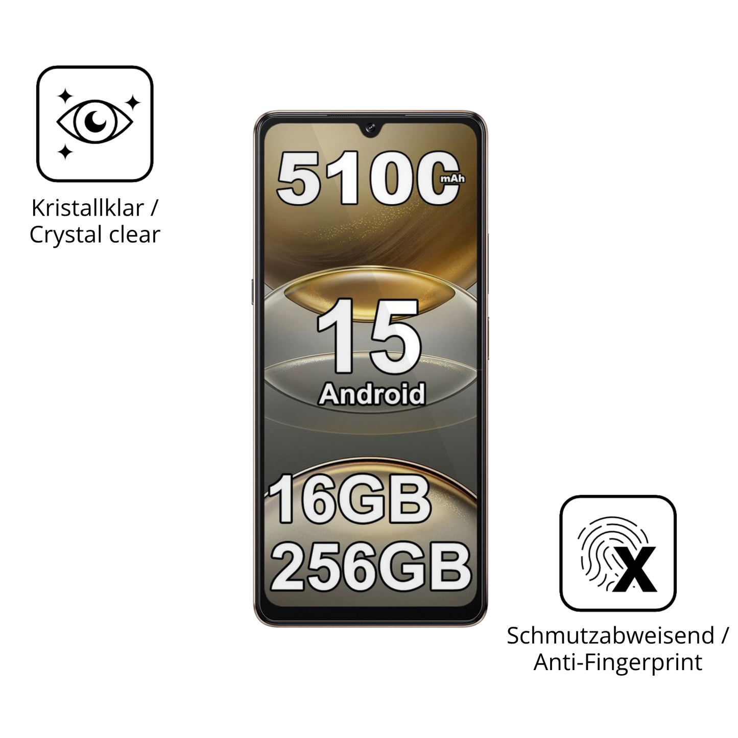Flexible TPU-Folie passend zugeschnitten für CUBOT X100 5G, vollständige Abdeckung