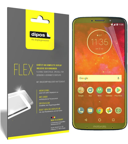 2x Full Cover Screen Protector for Motorola Moto Z3 Play – Covers Curved Edges | dipos