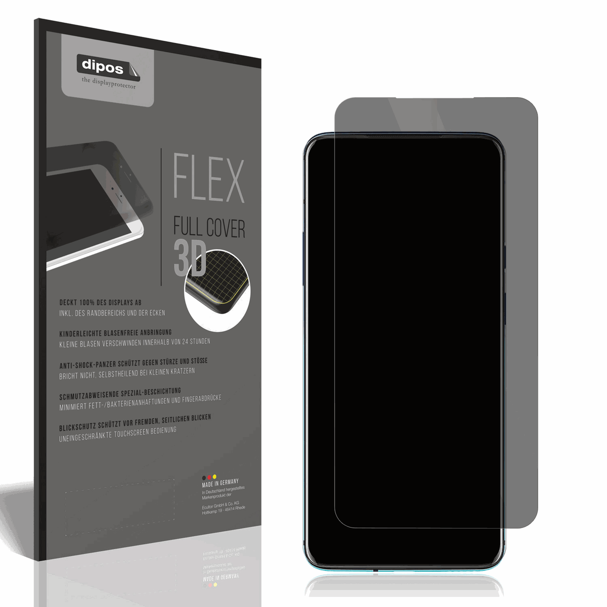 Full Cover Privacy Film for OnePlus 7T Pro Screen Protector Anti-Shock