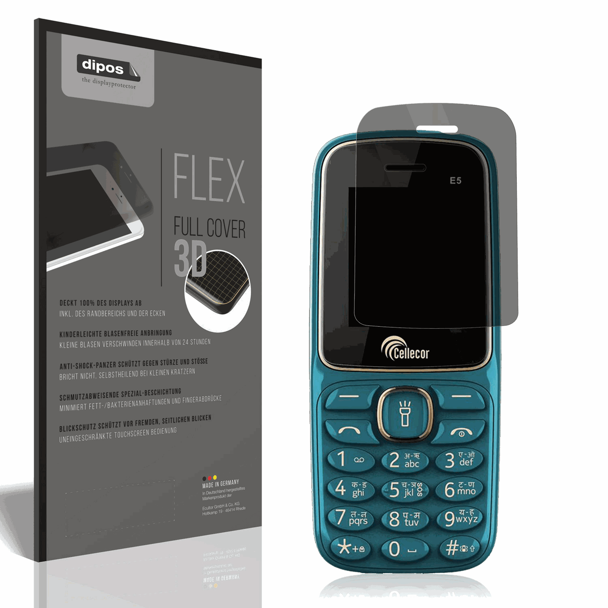 Full Cover Privacy Film for Cellecor E5 Screen Protector Anti-Shock