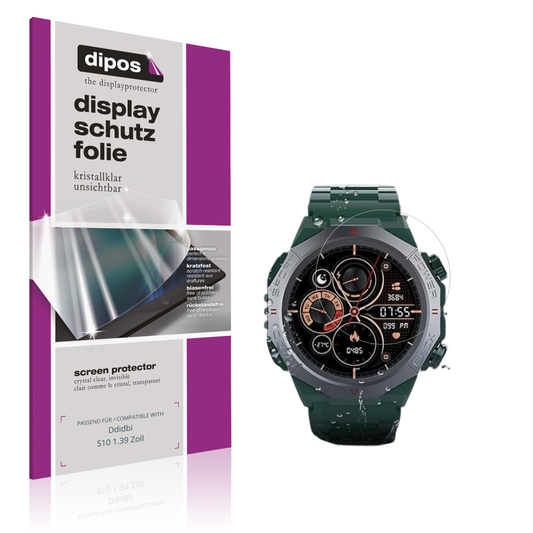 Klare Displayschutzfolie von dipos passend für Ddidbi S10 1.39 Zoll, präziser Zuschnitt und blasenfrei montiert
