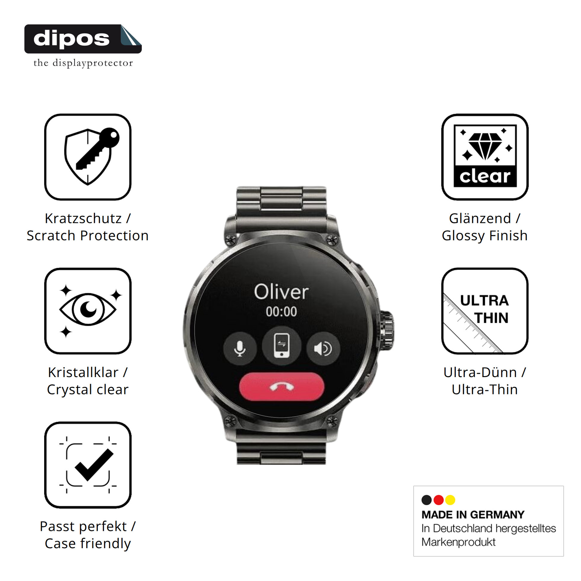 Displayschutz hergestellt in Deutschland, höchste Qualität made in Germany