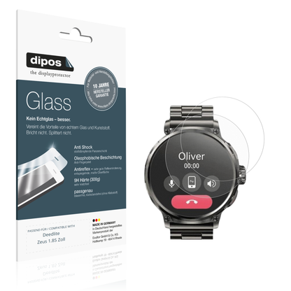 Matte Displayschutzfolie von dipos passend für Deedlite Zeus 1.85 Zoll, 9H kratzfest und blasenfrei montiert